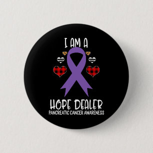 Pancreatic Cancer Awareness Ribbon I Am A Hope Dea 6 Cm Round Badge