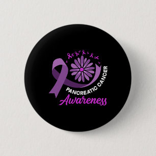 Pancreatic Cancer Awareness Ribbon Pancreatic Canc 6 Cm Round Badge