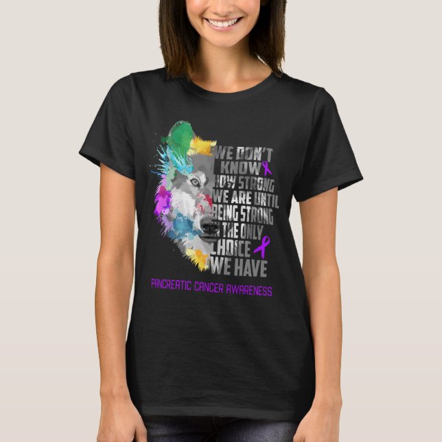 Pancreatic Cancer Awareness Ribbon Support Gifts T-Shirt (Front)