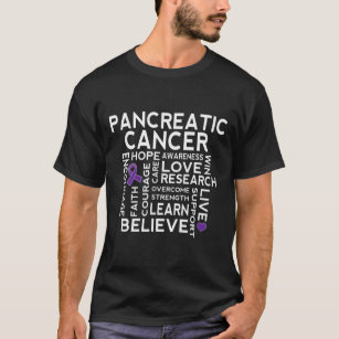 Pancreatic Cancer Awareness Ribbon Support Walk  T-Shirt