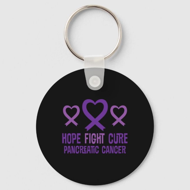 Pancreatic Cancer Awareness  Support Walk Key Ring (Front)