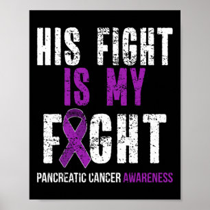 Pancreatic Cancer Awareness Survivor Gift Purple R Poster