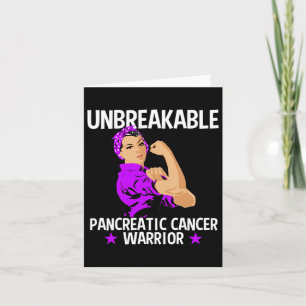 Pancreatic Cancer Awareness Unbreakable Warrior Gi Card