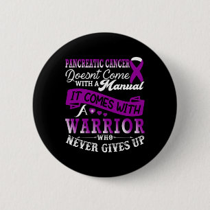 Pancreatic Cancer Awareness Warrior Support Purple 6 Cm Round Badge