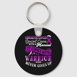 Pancreatic Cancer Awareness Warrior Support Purple Key Ring