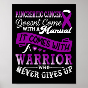 Pancreatic Cancer Awareness Warrior Support Purple Poster