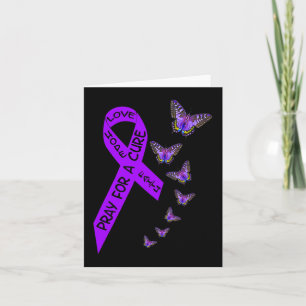 Pancreatic Cancer Awareness Women butterfly Religi Card