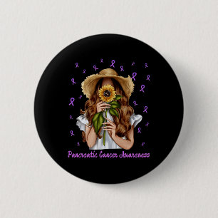 Pancreatic Cancer Awareness Women Support Mum Warr 6 Cm Round Badge