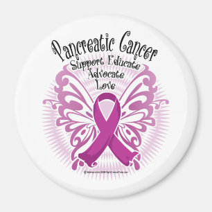 Pancreatic Cancer Butterfly 3 Magnet