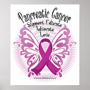 Pancreatic Cancer Butterfly 3 Poster