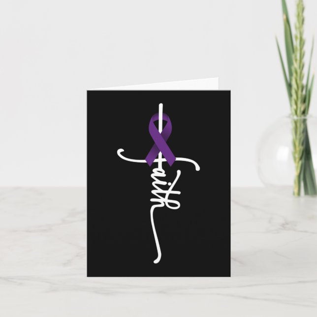 Pancreatic Cancer Faith Pancreatic Cancer Awarenes Card (Front)