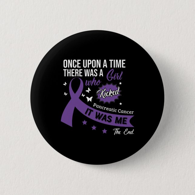 Pancreatic Cancer Fight Cancer Ribbon 12 6 Cm Round Badge (Front)