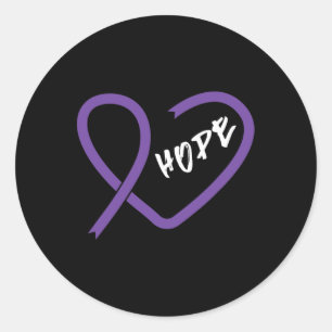Pancreatic Cancer Fight Cancer Ribbon 13 Classic Round Sticker