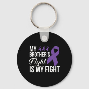 Pancreatic Cancer Fight Cancer Ribbon 15 Key Ring