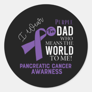 Pancreatic Cancer Fight Cancer Ribbon 17  Classic Round Sticker