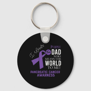 Pancreatic Cancer Fight Cancer Ribbon 17 Key Ring