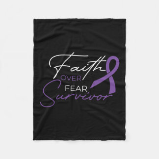 Pancreatic Cancer Fight Cancer Ribbon 1  Fleece Blanket