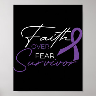 Pancreatic Cancer Fight Cancer Ribbon 1 Poster