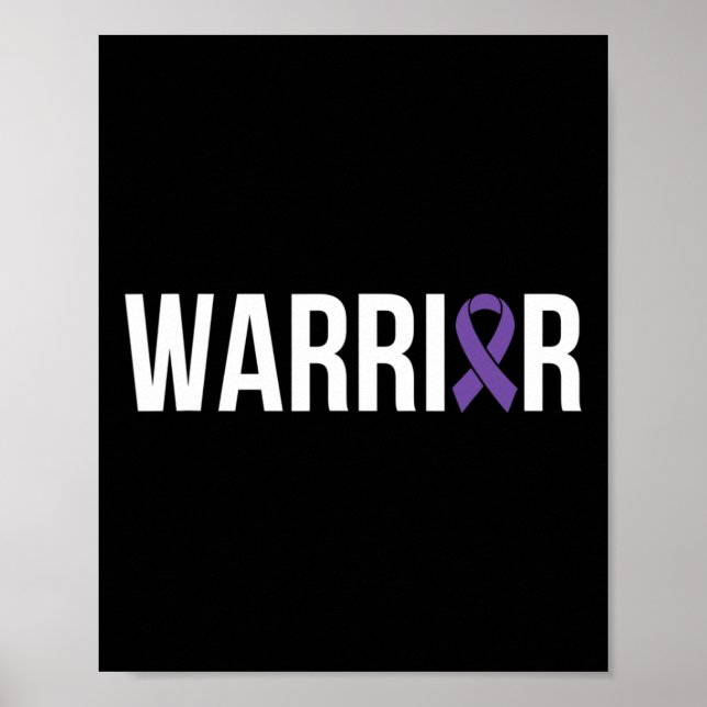 Pancreatic Cancer Fight Cancer Ribbon 4 Poster (Front)