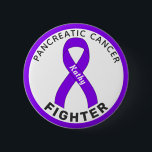 Pancreatic Cancer Fighter Ribbon White Button<br><div class="desc">Pancreatic Cancer Fighter Ribbon White Button for awareness and support for people fighting pancreatic cancer.</div>