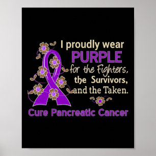 Pancreatic Cancer For Fighters Survivors Taken Poster