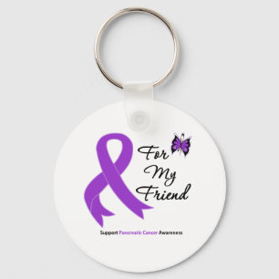 Pancreatic Cancer For My Friend Key Ring