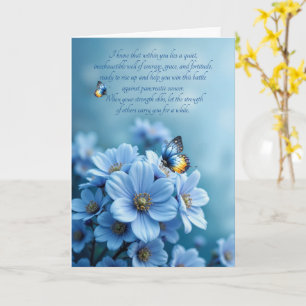 Pancreatic Cancer Get Well Flowers Butterflies Card