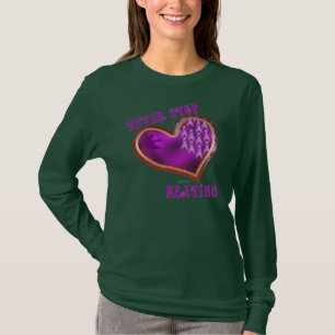 Pancreatic Cancer Heart Ladies Nano Long Sleeve T-Shirt