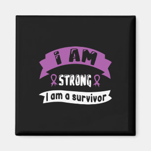 Pancreatic Cancer I Am Strong I Am A Survivor 1 Magnet