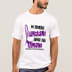 Pancreatic Cancer I WEAR PURPLE 37 Aunt T-Shirt