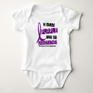 Pancreatic Cancer I WEAR PURPLE 37 Grandfather Baby Bodysuit