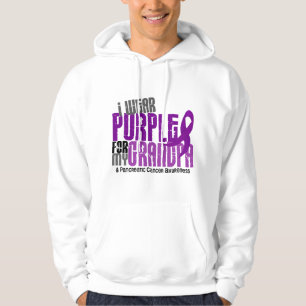 Pancreatic Cancer I Wear Purple For My Grandpa 6.2 Hoodie