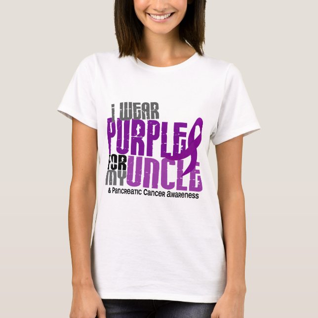 Pancreatic Cancer I Wear Purple For My Uncle 6.2 T-Shirt (Front)
