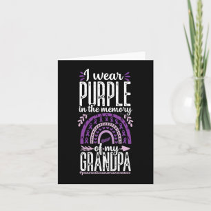 Pancreatic Cancer in Memory of Grandpa Rainbow Pur Card