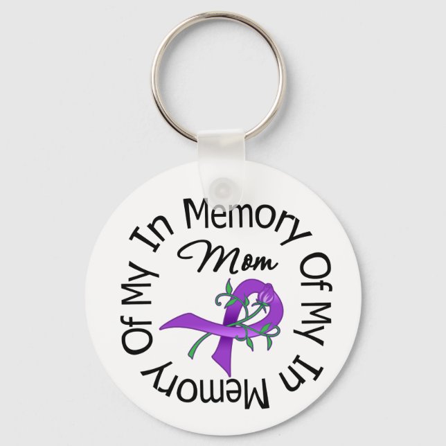 Pancreatic Cancer In Memory of My Mum Key Ring (Front)