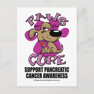 Pancreatic Cancer Paws for the Cure Postcard