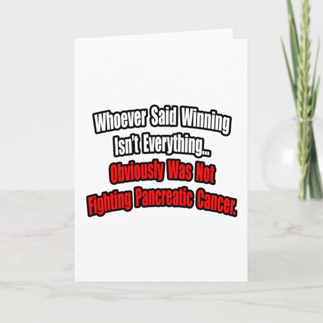 Pancreatic Cancer Quote Card (Front)