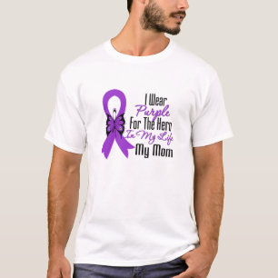 Pancreatic Cancer Ribbon My Hero My Mum T-Shirt