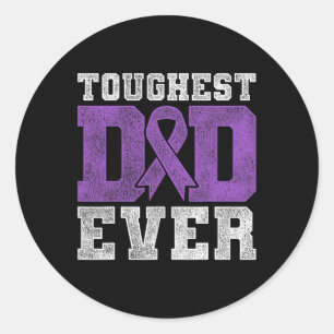 Pancreatic Cancer Survivor Dad Gift Pancreatic Can Classic Round Sticker