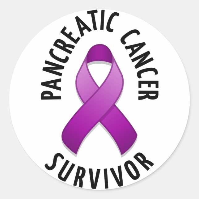 Pancreatic Cancer Survivor Round Sticker (Front)