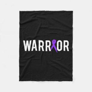 Pancreatic Cancer Warrior Design Gift For Cancer A Fleece Blanket