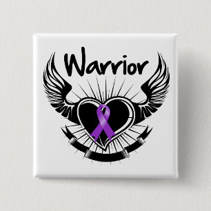 Pancreatic Cancer Warrior Fighter Wings 15 Cm Square Badge