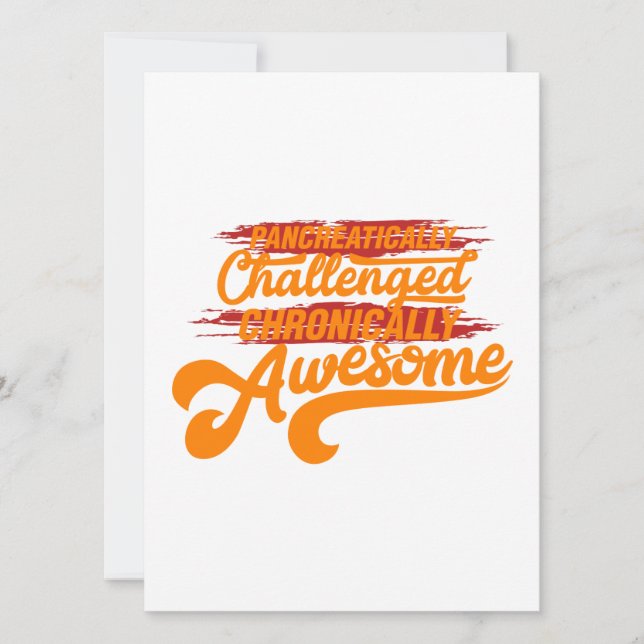 Pancreatically Challenged Chronically Awesome Gift Holiday Card (Front)