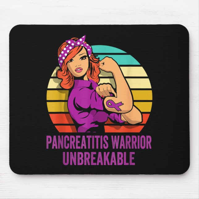 Pancreatitis Warrior Shirt Unbreakable Mouse Pad (Front)