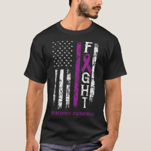 Pancreatitis Warrior Us Flag T-Shirt