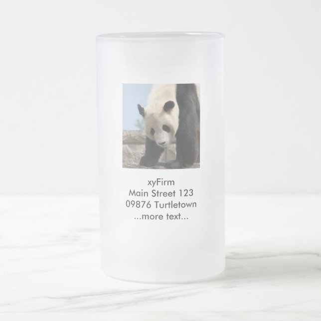 Panda20170506_by_JAMFoto Frosted Glass Beer Mug (Center)
