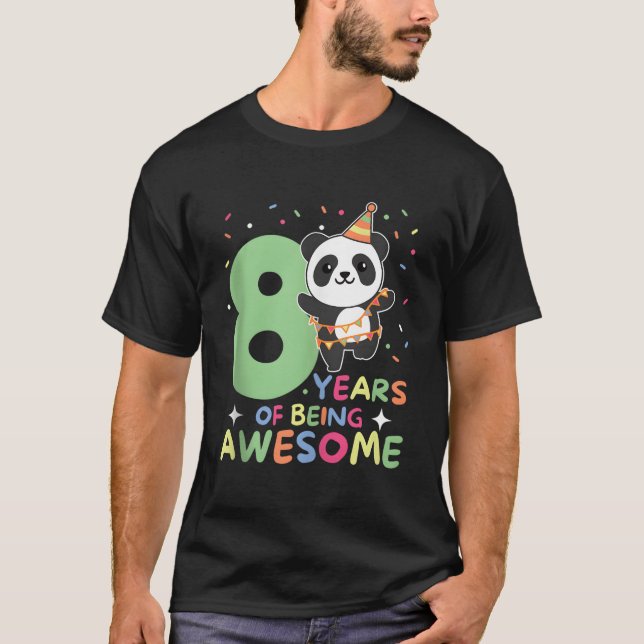 Panda 8Th For Eight Panda T-Shirt (Front)