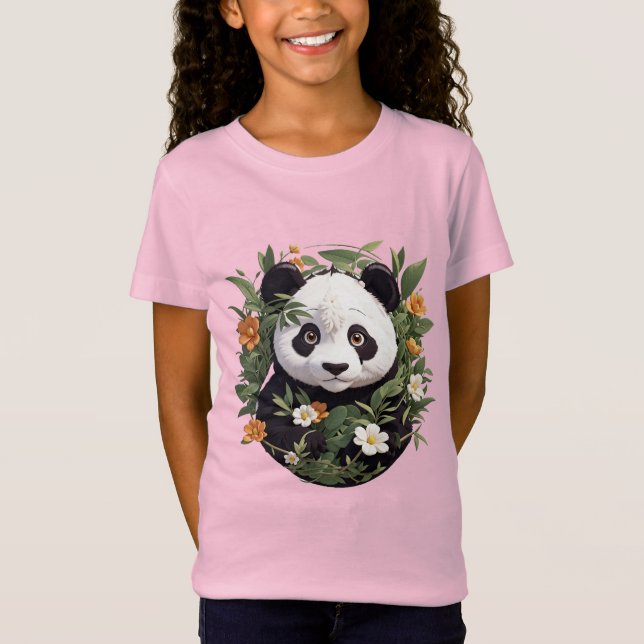Panda Among Blossoms T-Shirt (Front)