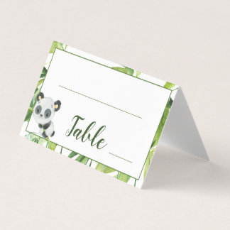Panda and Bamboo Baby Shower Birthday Table Number