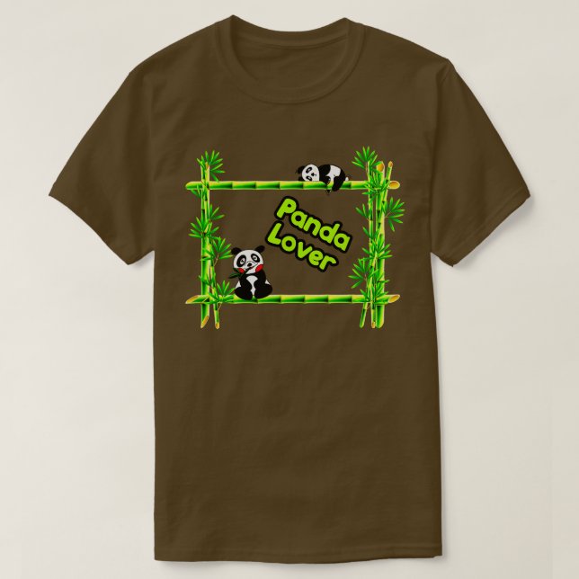 Panda and bamboo T-Shirt (Design Front)